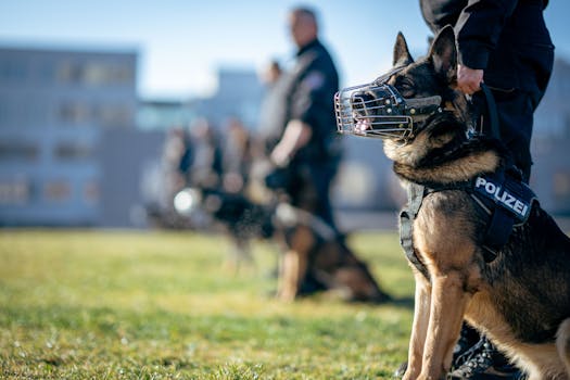 service dog and handler enjoying a training session