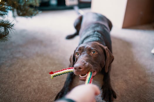 puppy training session