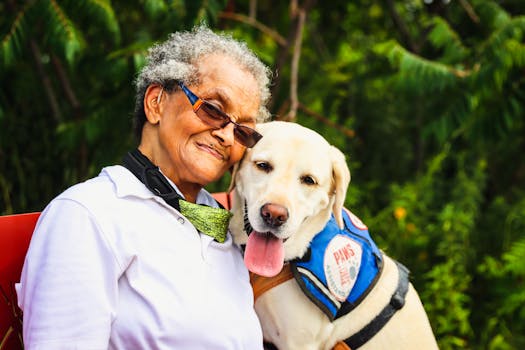 service dog assisting a person