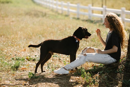 a friendly rescue dog ready for training