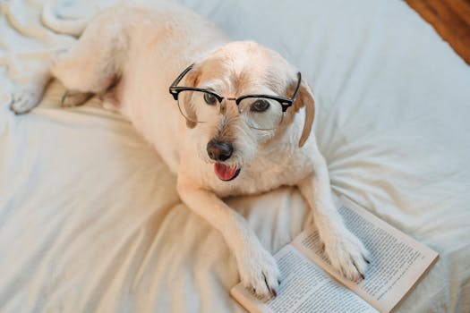 content service dog happily obeying commands